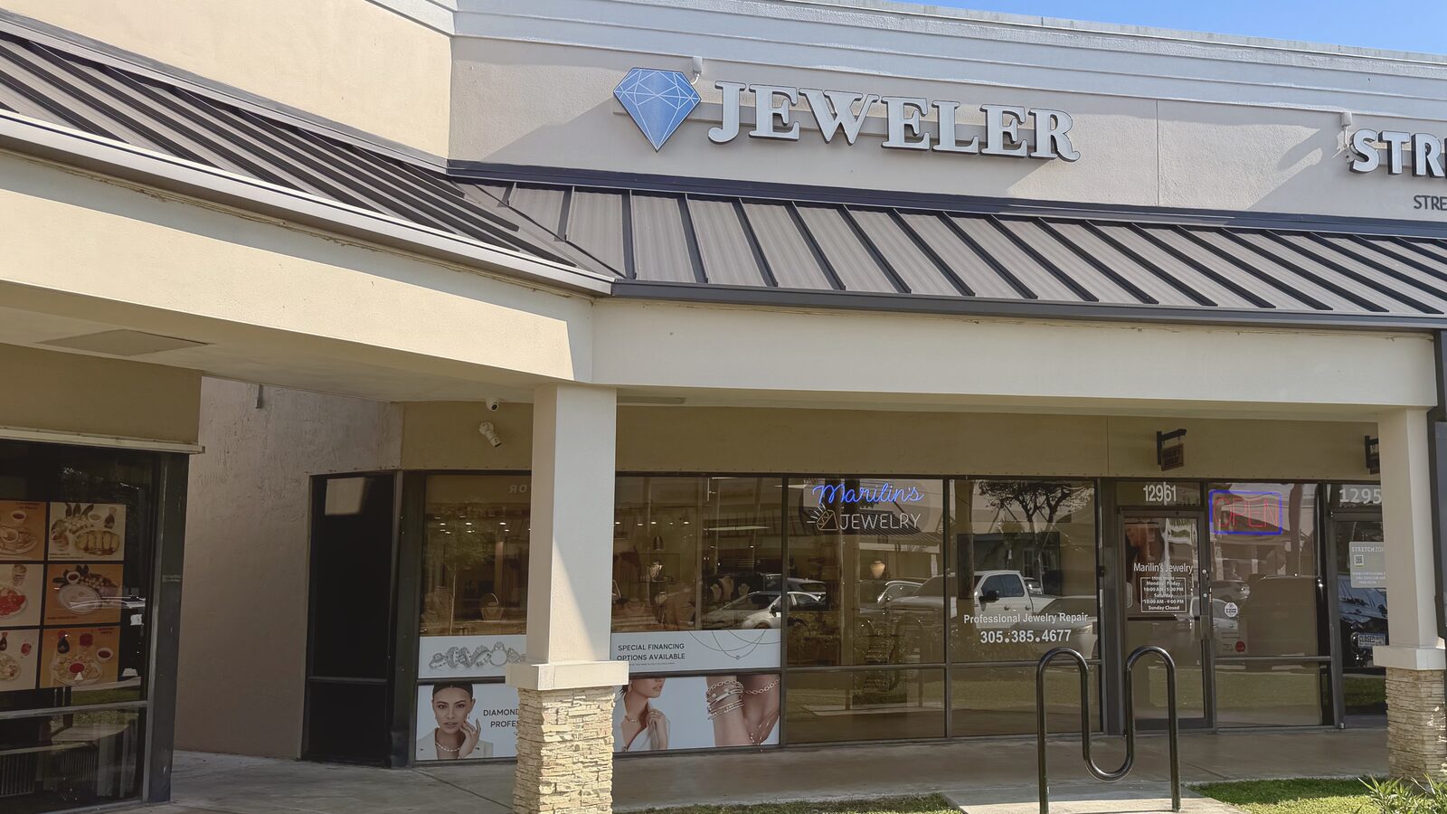Marilin's Jewelry Crossings storefront at 12961 SW 112th St in Kendall, Miami